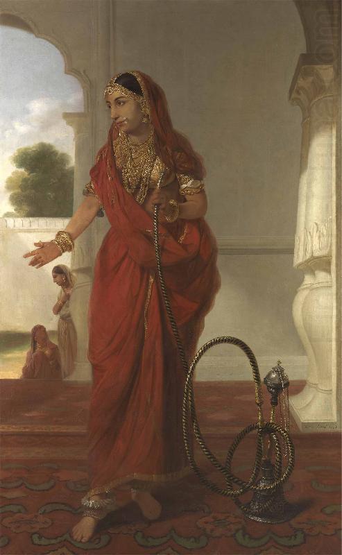 Tilly Kettle Dancing Girl or An Indian Dancing Girl with a Hookah china oil painting image